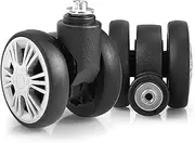 Zoofen Luggage Replacement Wheels 2 pcs Suitcase Replacement Wheels Wear-Resistant Luggage Wheels for Most Suitcase Repair, Silver