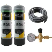 Disposable Gas Bottle - PURE ARGON - 2.2 Litre - 2 x Bottle Combo MIG - TIG Wine