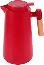 Thermal Jug Water Pitcher Beverage Carafe Thermal Coffee Pot Insulated Tea Flask Insulated Coffee Jug Carafe for Hot Liquids Hot Drink Flask Thermal Water Jug Bottle Plastic Red