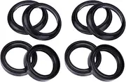 37x50x11 Front Fork Oil Seal & Dust Cover For CR80R CR80RB Expert CR85R CR85RB CRF150R Expert Motocross 1992-2015(4pcs Oil 4pcs Dust)