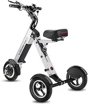 TopMate ES35 Powered Mobility Scooter 3 Wheels Foldable Trike with Seat for Adults, Lightweight Mobility Scooter with Removable 36V 7.8AH Battery, Reverse Function & Key Switch for Commute and Travel