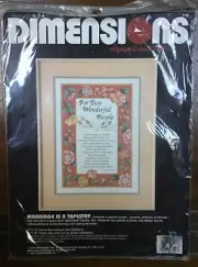 Dimensions - Marriage is a Tapestry - Stamped Cross Stitch Kit - #3107 - New