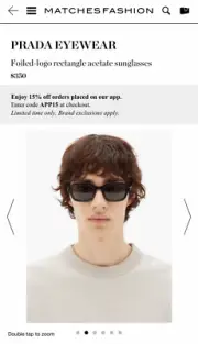 PRADA Men's Sunglasses Logo Rectangle Mr. Porter SSENSE Farfetch