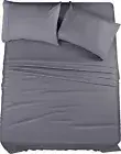 Bed Sheets Set - 4 Piece Bedding - Brushed Microfiber - Shrinkage Queen Grey