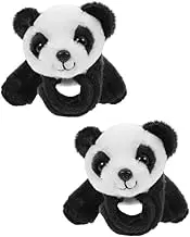 Kisangel 2 pcs Plush Animal Slap Bracelets for Soft Panda Design Comfortable to Wear for Parties Birthdays Halloween and More