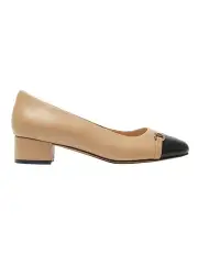 [Easy Steps] Rita Heeled Shoes in Black/Camel Glove