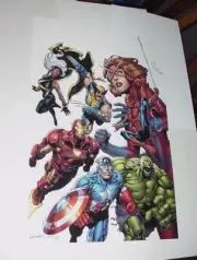 Avengers Poster #69 Giant-Girl Storm Hulk Wolverine Aaron Lopresti