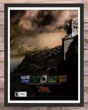 2003 Legend of Zelda: The Wind Waker Framed Gamecube Video Game Art Print Ad