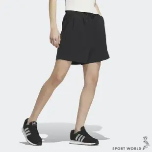 Adidas 女裝 短褲 高腰 口袋 寬鬆 黑 HY2885