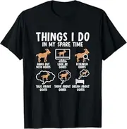 [JIAGANYI] Things I Do in My Spare Time Goat Lover Farmer Goat Owner T-Shirt