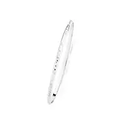 Silver Half-round 3x65mm Dia-cut Bangle