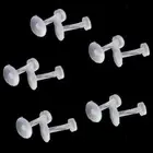 10Pcs Clear Nose Lip Studs Bars Body Piercing Rings Acrylic