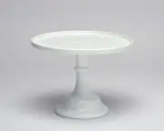 Mosser Glass USA Vintage Style Cake Cupcake Stand Milk White 10 inch