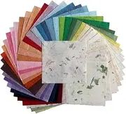 RATREE SHOP Mulberry Paper 50 Sheets Square Origami Paper Arts Folding Craft Decoration Paper for DIY Crafts