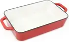 Enameled Cast Iron Rectangle Baking Dish, Baking Pan, Lasagna/Roasting Pan, 12"×