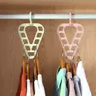 Clothes Hanger Convenient Sturdy 9 Holes Slots Clothes Hanger Multi-function