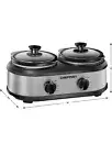 Chefman Double Round Crock Slow Cooker + Buffet Server 2 x 1.25 Qt RJ15-125-D