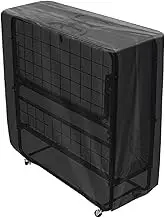Folding Mattress Cover - Folding Bed Storage Cover - Moving Bag | Black Oxford Fabric Tear-Resistant with Zipper, Easy to Put and Remove, Maximum Pro