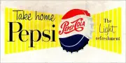 TAKE HOME PEPSI COLA SODA POP 24" HEAVY DUTY USA MADE METAL ADVERTISING SIGN
