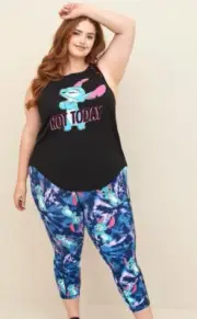 Torrid Plus Size 2 Disney Lilo & Stitch Two Piece Activewear Tank & Leggings Set