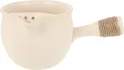 TIDTALEO Chinese Style Crude Pottery Teapot with Side Handle Infuser Kettle for Tea Brewing for Home Use Camping and Outdoor Activities Capacity for People