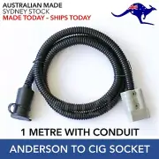 50 Amp Anderson Plug to Cigarette Socket 12 Volt Caravan 4WD 1m with Conduit
