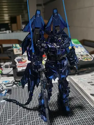 大班 MG 1/100 菲尼克斯 鳳凰 黃金電鍍/電鍍黑/金屬色噴塗 帶尾巴/帶水貼 獨角獸 鋼彈 3號機 6642