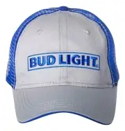 Bud Light Beer Cap Mesh Back Unstructured Slouch Style Snapback Hat