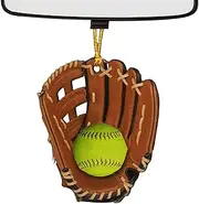 Softball Christmas Ornament, 2D Acrylic Unique Softball Ornament for Christmas Tree, Softball Player Ornament, Christmas Softball Keepsake Decorations