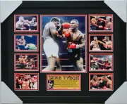MIKE TYSON SIGNED AND FRAMED MEMORABILIA