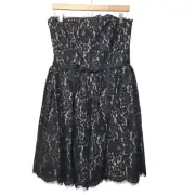 New Neiman Marcus Womens Dress Sz 12 Target Collab Robert Rodriguez Black Lace