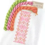 Hand painted Needlepoint Canvas Eyeglass Case Kit 13 count silk/wool threads