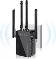 WiFi Booster Signal Amplifier 360° Full Coverage Up to 8990 Sq.ft & 35 Devices,