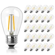 25X E27 S14 LED Globe Light Bulbs Outdoor Plastic Bulb for Festoon String Lights