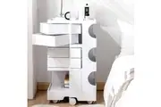 Artiss Storage Trolley Cart Bedside Table 5 Tier White