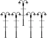 LYM60 5pcs Model Railway 1:87 HO Scale 65mm or 2.56inch Two-Heads Street Light Lamp LEDs