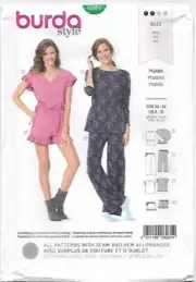 B280 BURDA 6261: TOP, PANTS &SHORTS SIZE 8-18 SEWING PATTERN