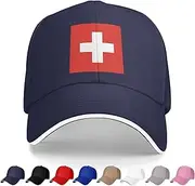 [Generic] National Emblem of Switzerland Baseball Cap Swiss Trucker Dad Hat for Men Women Outdoor Sport Running