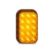 LED Autolamps Amber Rectangular Rear Indicator Light 15 LED Lamp 12-24V Bulk