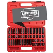 Sunex 1848, 1/4 Inch Drive Master Impact Socket Set, 48-Piece, SAE/Metric, 3/...