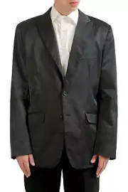 Kenneth Cole Men's Off Black Two Button Blazer Sport Coat Size 44R