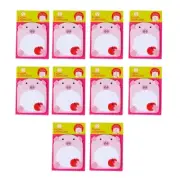 10 Pcs Stickier Note Stickier Pad Writable Memos Pad Cartoon Animal Note Pad