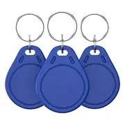 100Pcs Rewritable UID Smart Keys, Mi- 1K S50 RFID Cards Token NFC Tag Copy Fobs Access Control Writ Blue