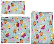 Reusable Snack Bag, Reusable Sandwich Cloth Bags Simple Cleaning, Home Accessories Zipper Bag for Students,