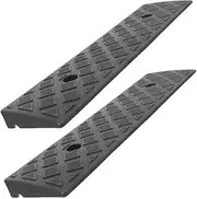 Generic 2pcs Lightweight Portable Plastic Ramps for Wheelchair Bike Scooter Slip Design for Indoor Steps Driveways and Curbs Durable Riser Ramps for Convenient Accessibility
