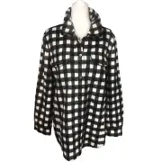 Talbots Shacket Women’s XL Wool Blend Buffalo Check Flannel Jacket Warm Cozy New