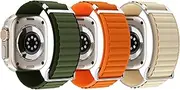 AOKOOR 3 Pack Upgrade Design Stretchy Nylon Loop Compatible for Apple Watch 49mm 45mm 44mm 42mm 41mm 40mm 38mm Adjustable Elastic Lace Sport Wristband for iWatch Ultra/SE Series 8 7 6 5 4 3 2 1