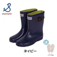 在飛比找博客來優惠-日本製 stample扣帶式兒童雨鞋71970-深藍色 14