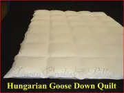 KING SUMMER QUILT - CASSETTE BOXED - 95% HUNGARIAN GOOSE DOWN - 2 BLANKET WARMTH