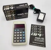 APF Mark 40 Electronic Calculator with AC adapter.